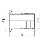 Штуцер CLAMP под рукав DN150 нерж. 316, DIN TL150CLH TITAN LOCK