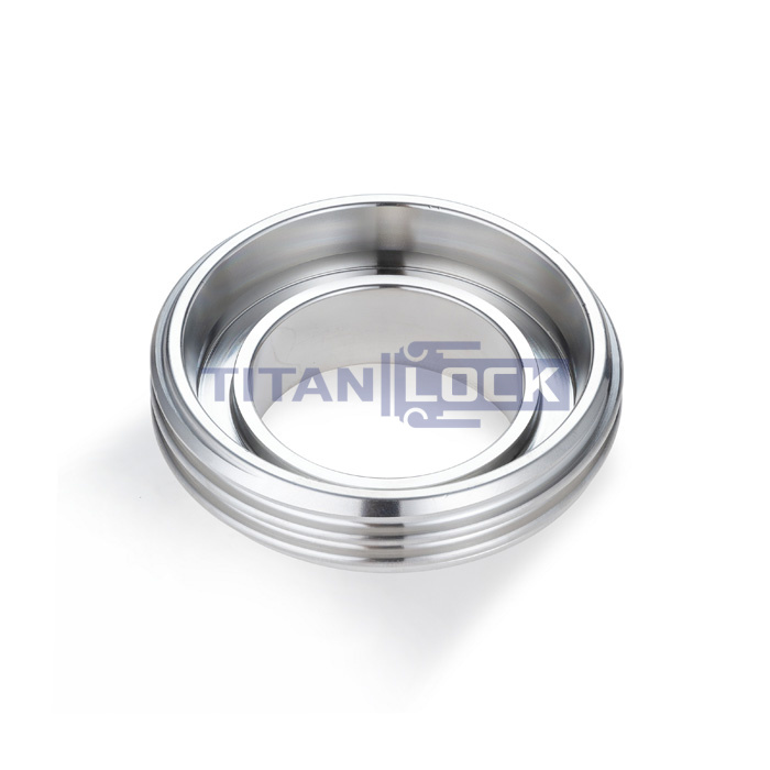Резьбовой штуцер под приварку DIN 11851, DN20, нерж. сталь 304, TL20THRWS TITAN LOCK