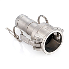 Камлок нержавеющий тип C, розетка с хвостовиком 1 1/4", AISI316, TL125CSS316 TITAN LOCK