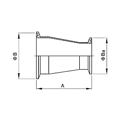 Переходник концентрический Clamp, DN 32 x DN 25, нерж. сталь 316, TLCR32-25SS TITAN LOCK