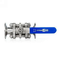 Трехсоставной шаровый кран из нержавеющей стали (AISI 304) типа "clamp-clamp", 1 1/2", TL150TPBVSS-CL TITAN LOCK
