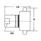 БРС серия I (CVE) резьбовая, розетка с крыльчатой гайкой, оцинк. сталь, 3/4in TL6IF TITAN LOCK