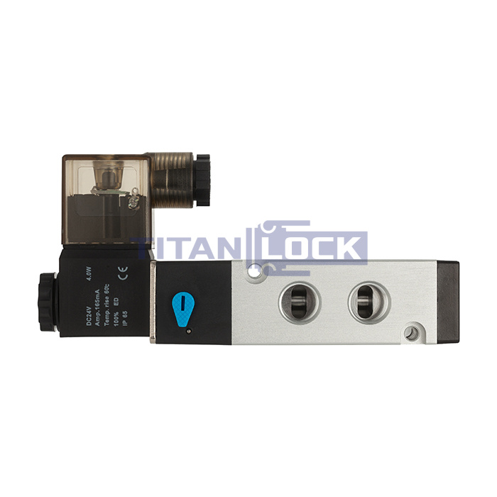 Пневмораспределитель электромагнитный 4V, серия 300, 1 канал, 10 мм, DC24V, TL4V310-10DC24V TITAN LOCK