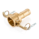 Камлок латунный тип С, розетка с хвостовиком 2", TL200CBR TITAN LOCK
