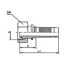 Фитинг DN 08 DKOS (Г) M16X1.5, TL-DKOS08F16X1.5 TITAN LOCK