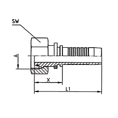 Фитинг DN 08 DKOS (Г) M16X1.5, TL-DKOS08F16X1.5 TITAN LOCK