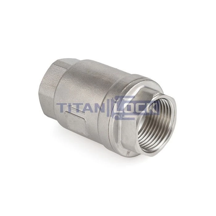 4Обратный клапан муфтовый нержавеющий AISI304, ВР/ВР 1", TL1FCV TITAN LOCK