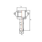 Камлок нержавеющий тип С серия "EcoLine" розетка с хвостовиком 8", AISI304, TL800CSS-EL TITAN LOCK