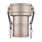Камлок нержавеющий тип С, розетка с хвостовиком 4", AISI304, TL400CSS TITAN LOCK
