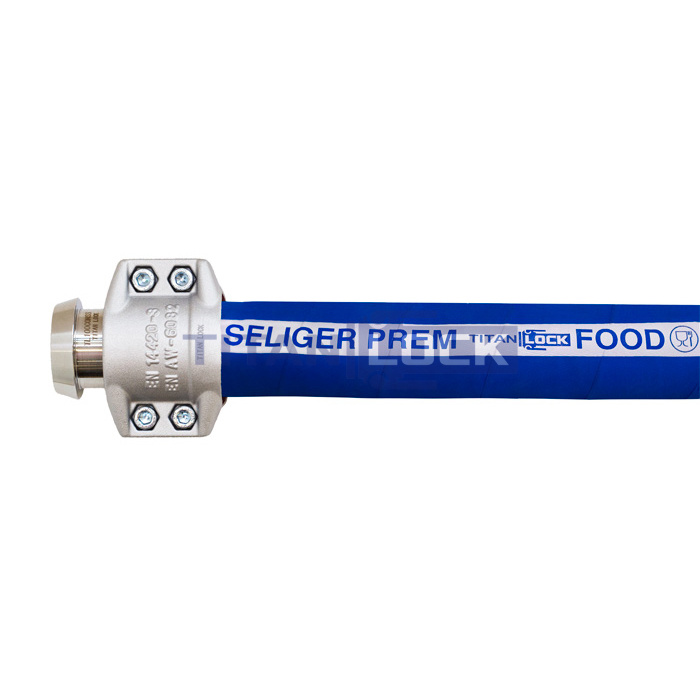 Пищевой  рукав «SELIGER-PREM», нап/всас, вн. диам. 50 мм, -40C, 10bar, EPDM, TL050SL-PR TITAN LOCK