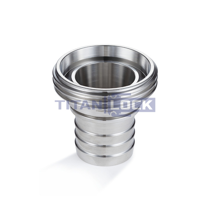 Резьбовой штуцер под рукав DIN 11851 DN40 нерж. 304 TL40THRS TITAN LOCK