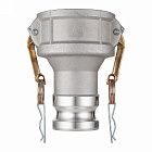 Камлок алюминиевый тип DА (переходник розетка 6" х ниппель 4"), TL6040DAAL TITAN LOCK