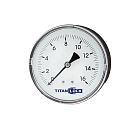 Манометр стандартный пластиковый, 16/0,2 Бар, корп.100мм, креп.сзади 1/2, TLPPG100B1/2 TITAN LOCK