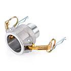 Камлок алюминиевый тип B розетка, наруж. резьба NPT 1 1/2", TL150BALN TITAN LOCK