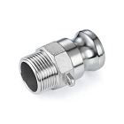 Камлок нержавеющий тип F ниппель, наруж. резьба BSP 2 1/2",  AISI304, TL250FSS TITAN LOCK