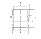 Камлок нержавеющий тип F ниппель, наруж. резьба BSP 1/2", AISI316, TL50FSS316 TITAN LOCK
