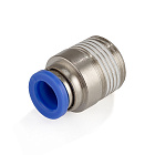 Фитинг цанговый прямой, 8 мм, наруж. резьба 1/2", сталь, тип POC, TLP-POC8-04 TITAN LOCK