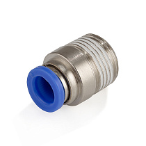 Фитинг цанговый прямой, 4 мм, наруж. резьба 1/4", сталь, тип POC, TLP-POC4-02 TITAN LOCK