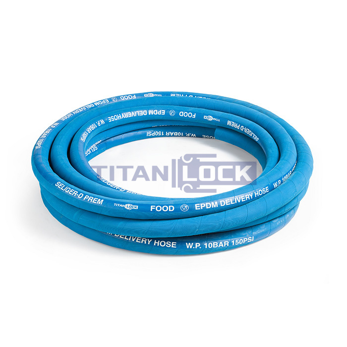 Пищевой рукав напорный «SELIGER-D-PREM», вн. диам. 32 мм, -40C, 10bar, EPDM, TL032SL-D-PR TITAN LOCK