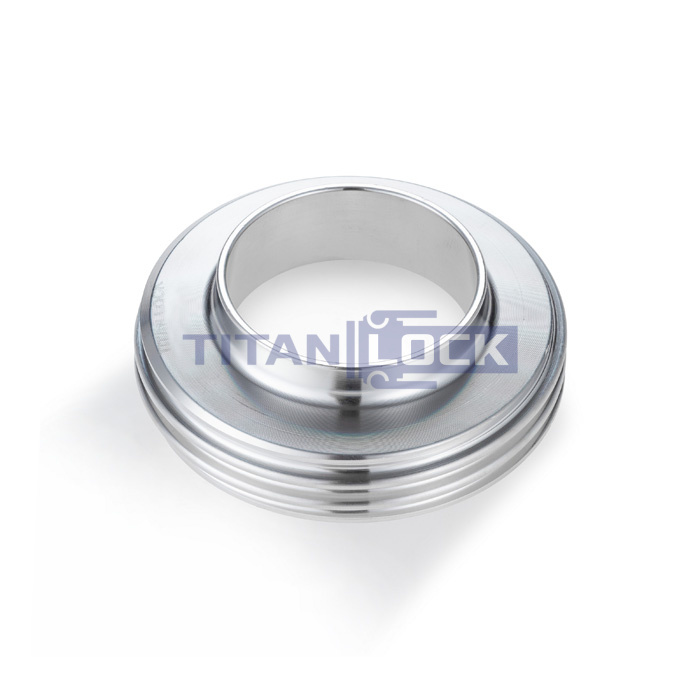 Резьбовой штуцер под приварку DIN 11851, DN20, нерж. сталь 304, TL20THRWS TITAN LOCK