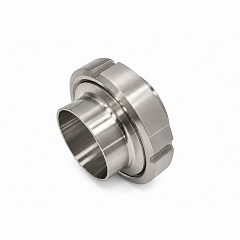 Молочная муфта под приварку, DIN 11851, DN32, нерж 304, упл. Silicon, VK-TL32MCWS-SIL TITAN LOCK