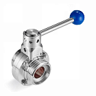 Затвор дисковый нержавеющий (AISI304) DN80, типа резьба-резьба, DIN TLSD080THS TITAN LOCK