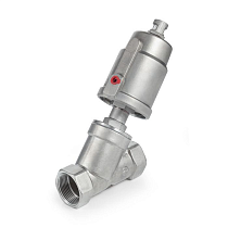 Седельный клапан наклонный, нерж. 304 с пневмоприводом (нерж.), DN40 TL40CPAVS TITAN LOCK