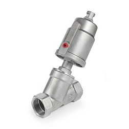 Седельный клапан наклонный, нерж. 304 с пневмоприводом (нерж.), DN40 TL40CPAVS TITAN LOCK