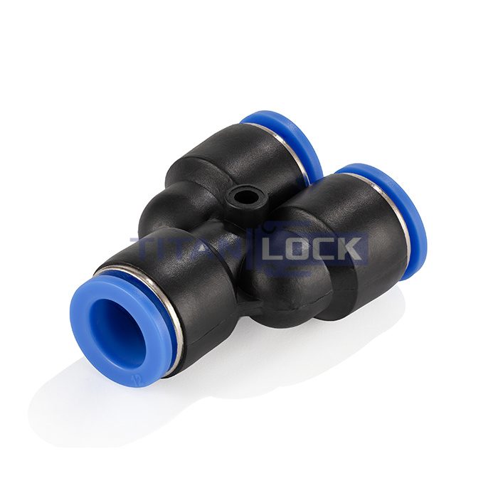 Фитинг цанговый Y-образный, 14 мм, пластик, тип PY, TLP-PY14 TITAN LOCK