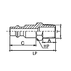 БРС серия D, ISO 6150 B, ниппель, нар.резьба, латунь, 1/4in TL2DMS-B TITAN LOCK