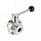 Затвор дисковый нержавеющий (AISI304) DN80, типа clamp-clamp TLSD080CLS TITAN LOCK