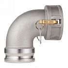 Камлок алюминиевый тип DА (переходник 90° розетка 4" х ниппель 4"), TL400DAAL90 TITAN LOCK