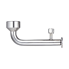 Шпунт-аппарат с манометром (левый), до 2,2 бар, под Clamp DN32 нерж. 304 TL32TGMLPG-CL TITAN LOCK