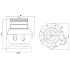 Адаптер отвода паровоздушной смеси, без интерлока, алюминий, 4in, TL400R TITAN LOCK