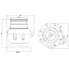 Адаптер отвода паровоздушной смеси, без интерлока, алюминий, 4in, TL400R TITAN LOCK