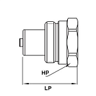 БРС серия T резьбовая, ISO 14540, ниппель, оцинк. cталь, резьба NPT, 1/4in TL2TMN TITAN LOCK