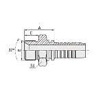 Фитинг DN 12 DK (Г) M22X1.5, TL-DK12F22X1.5 TITAN LOCK