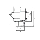 Камлок нержавеющий тип D розетка, внутр. резьба BSP 3", AISI316, TL300DSS316 TITAN LOCK
