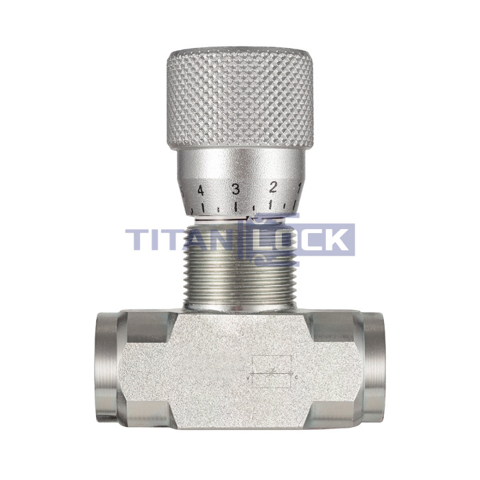 Гидравлический дроссель двунаправленный, 1/4", BP/BP, сталь, TL2WHT1/4FF TITAN LOCK