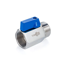 Шаровый кран мини НР-ВР, резьба BSP 3/4", нерж. 304, TLMBV3/4FM TITAN LOCK