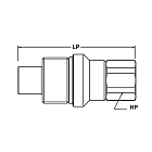 БРС серия E (VEP) резьбовая, ниппель, оцинк. сталь, 1 1/2in TL12EM TITAN LOCK