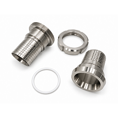 Молочная муфта под рукав, DIN 11851, DN32, нерж. 304, упл. PTFE(тефлон), VK-TL32MCS-TF TITAN LOCK