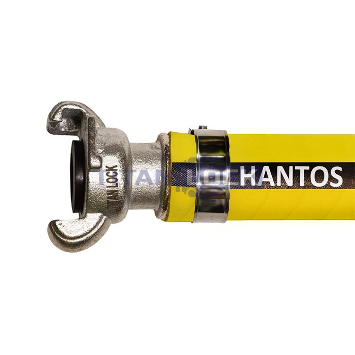 Рукав для воды и сжатого воздуха «HANTOS», желтый, вн. диам. 32мм, 20bar, TL032HS TITAN LOCK