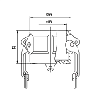 Камлок полипропиленовый тип DC, заглушка для ниппеля 3/4", TL75DCPP TITAN LOCK