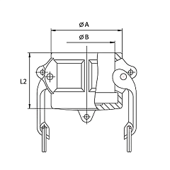 Камлок полипропиленовый тип DC, заглушка для ниппеля 1/2", TL50DCPP TITAN LOCK