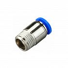 Фитинг цанговый прямой, 6 мм, наруж. резьба 1/8", сталь, тип POC, TLP-POC6-01 TITAN LOCK