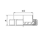 Диоптр гаечный под сварку, нержавеющий, DN65, TL065DWWD TITAN LOCK