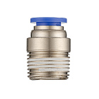 Фитинг цанговый прямой, 4 мм, наруж. резьба 1/8", сталь, тип POC, TLP-POC4-01 TITAN LOCK