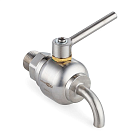 Пробоотборный кран нерж. 316, DN12, TLSC12SS TITAN LOCK