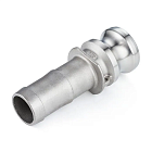 Камлок нержавеющий тип E, ниппель с хвостовиком 1 1/2", AISI316, TL150ESS316 TITAN LOCK